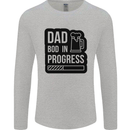 Dad Bod In Progress Funny Fathers Day Mens Long Sleeve T-Shirt Sports Grey