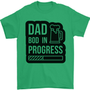 Dad Bod In Progress Funny Fathers Day Mens T-Shirt Cotton Gildan Irish Green