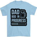 Dad Bod In Progress Funny Fathers Day Mens T-Shirt Cotton Gildan Light Blue