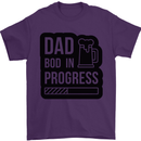 Dad Bod In Progress Funny Fathers Day Mens T-Shirt Cotton Gildan Purple