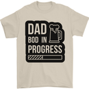 Dad Bod In Progress Funny Fathers Day Mens T-Shirt Cotton Gildan Sand