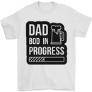 Dad Bod In Progress Funny Fathers Day Mens T-Shirt Cotton Gildan White