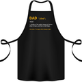 Dad Definition Funny Father's Day Cotton Apron 100% Organic Black