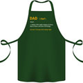 Dad Definition Funny Father's Day Cotton Apron 100% Organic Forest Green