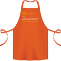 Dad Definition Funny Father's Day Cotton Apron 100% Organic Orange