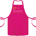 Dad Definition Funny Father's Day Cotton Apron 100% Organic Pink