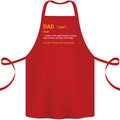 Dad Definition Funny Father's Day Cotton Apron 100% Organic Red