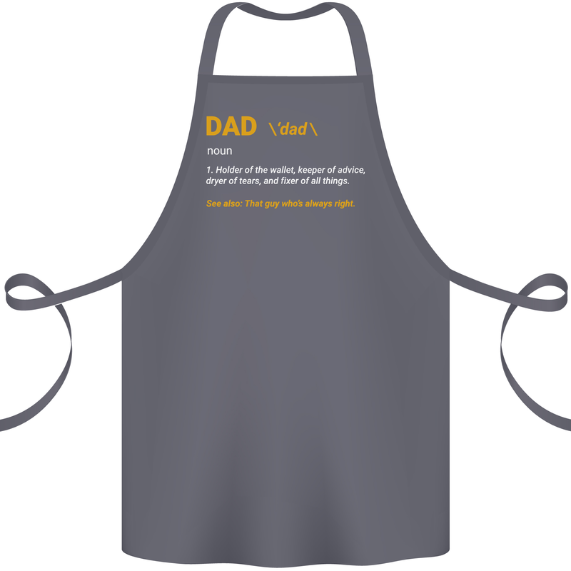 Dad Definition Funny Father's Day Cotton Apron 100% Organic Steel