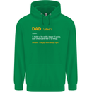 Dad Definition Funny Father's Day Mens 80% Cotton Hoodie Irish Green