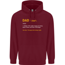 Dad Definition Funny Father's Day Mens 80% Cotton Hoodie Maroon