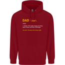 Dad Definition Funny Father's Day Mens 80% Cotton Hoodie Red