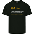 Dad Definition Funny Father's Day Mens Cotton T-Shirt Tee Top Black