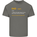 Dad Definition Funny Father's Day Mens Cotton T-Shirt Tee Top Charcoal