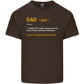 Dad Definition Funny Father's Day Mens Cotton T-Shirt Tee Top Dark Chocolate