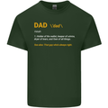 Dad Definition Funny Father's Day Mens Cotton T-Shirt Tee Top Forest Green