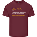 Dad Definition Funny Father's Day Mens Cotton T-Shirt Tee Top Maroon