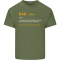 Dad Definition Funny Father's Day Mens Cotton T-Shirt Tee Top Military Green