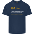 Dad Definition Funny Father's Day Mens Cotton T-Shirt Tee Top Navy Blue