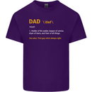 Dad Definition Funny Father's Day Mens Cotton T-Shirt Tee Top Purple
