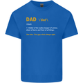 Dad Definition Funny Father's Day Mens Cotton T-Shirt Tee Top Royal Blue