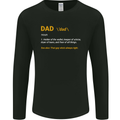 Dad Definition Funny Father's Day Mens Long Sleeve T-Shirt Black