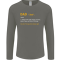 Dad Definition Funny Father's Day Mens Long Sleeve T-Shirt Charcoal