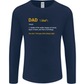 Dad Definition Funny Father's Day Mens Long Sleeve T-Shirt Navy Blue