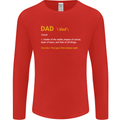 Dad Definition Funny Father's Day Mens Long Sleeve T-Shirt Red