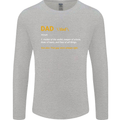 Dad Definition Funny Father's Day Mens Long Sleeve T-Shirt Sports Grey