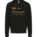 Dad Definition Funny Father's Day Mens Sweatshirt Jumper Black