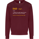 Dad Definition Funny Father's Day Mens Sweatshirt Jumper Maroon