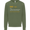 Dad Definition Funny Father's Day Mens Sweatshirt Jumper Military Green