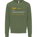 Dad Definition Funny Father's Day Mens Sweatshirt Jumper Military Green