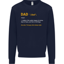 Dad Definition Funny Father's Day Mens Sweatshirt Jumper Navy Blue