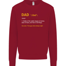 Dad Definition Funny Father's Day Mens Sweatshirt Jumper Red