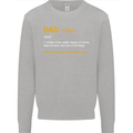 Dad Definition Funny Father's Day Mens Sweatshirt Jumper Sports Grey