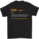Dad Definition Funny Father's Day Mens T-Shirt Cotton Gildan Black