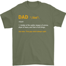 Dad Definition Funny Father's Day Mens T-Shirt Cotton Gildan Military Green