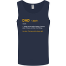 Dad Definition Funny Father's Day Mens Vest Tank Top Navy Blue