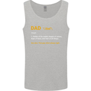 Dad Definition Funny Father's Day Mens Vest Tank Top Sports Grey