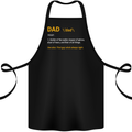 Dad Definition Funny Fathers Day Daddy Cotton Apron 100% Organic Black