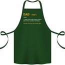 Dad Definition Funny Fathers Day Daddy Cotton Apron 100% Organic Forest Green