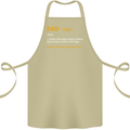 Dad Definition Funny Fathers Day Daddy Cotton Apron 100% Organic Khaki