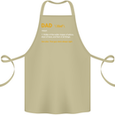 Dad Definition Funny Fathers Day Daddy Cotton Apron 100% Organic Khaki