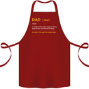 Dad Definition Funny Fathers Day Daddy Cotton Apron 100% Organic Maroon