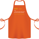 Dad Definition Funny Fathers Day Daddy Cotton Apron 100% Organic Orange