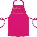 Dad Definition Funny Fathers Day Daddy Cotton Apron 100% Organic Pink
