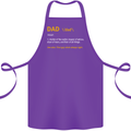 Dad Definition Funny Fathers Day Daddy Cotton Apron 100% Organic Purple
