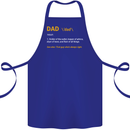 Dad Definition Funny Fathers Day Daddy Cotton Apron 100% Organic Royal Blue