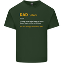 Dad Definition Funny Fathers Day Daddy Mens Cotton T-Shirt Tee Top Forest Green